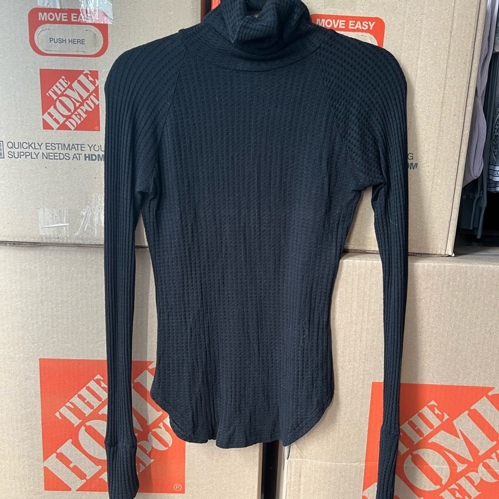 Black ribbed turtleneck